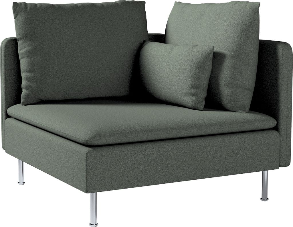 Dekoria Bezug für Söderhamn Eckelement, grau, Bezug für Eckelement