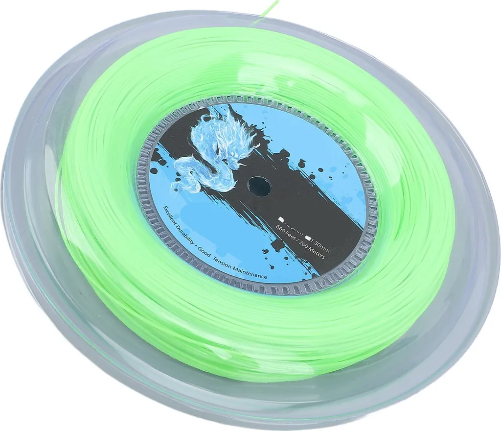 Cordage tennis durable 200m polyester vert fluo contre la casse - 4