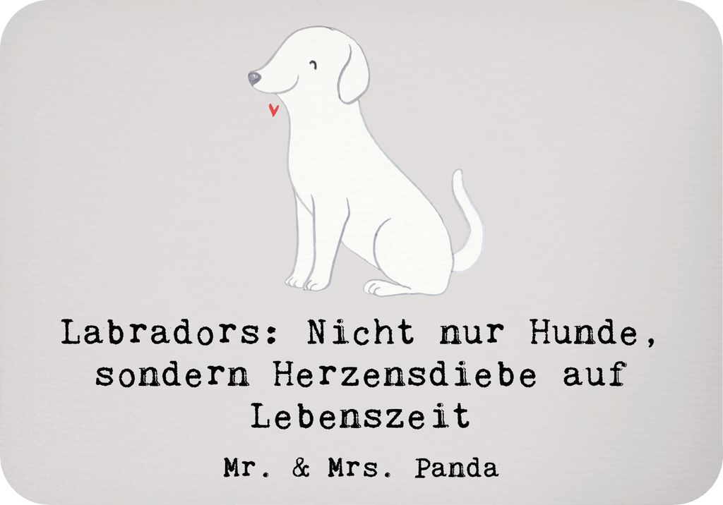 Mr. & Mrs. Panda magnet Labrador Herzensdiebe - Grau Pastell - Geschenk, bester Freund, Hunderassen Beschreibung, Hunderasse, whiteboardmagnet, Vie...