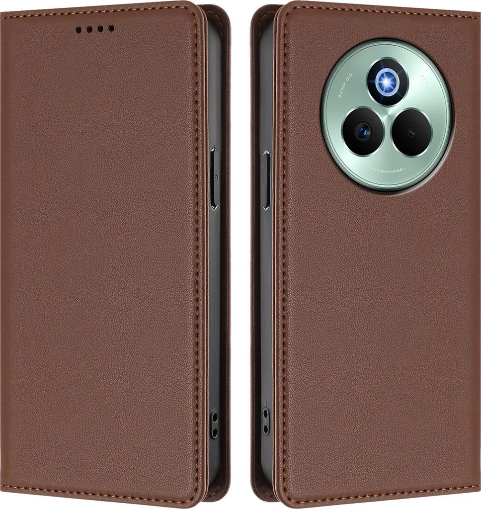 Custodia In Pelle Con Portafoglio E Kickstand Per Oppo Find X5, Flip Cover Con Magneti, 3 Slot Carte E Portamonete, Nera - 4