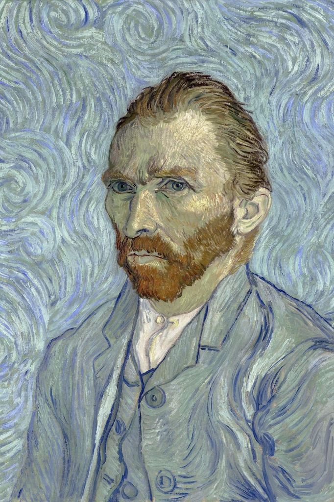 Plakat 40x60cm Selbstporträt 3, Van Gogh Vintage für das Wohnzimmer