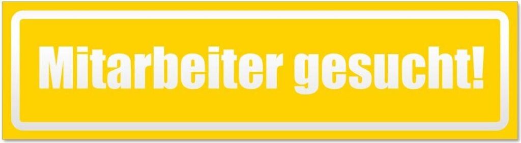 Kiwistar Mitarbeiter gesucht invertiert Magnetschild Schild magnetisch - 20cm Gelb - Magnetfolie für Auto PKW Kfz