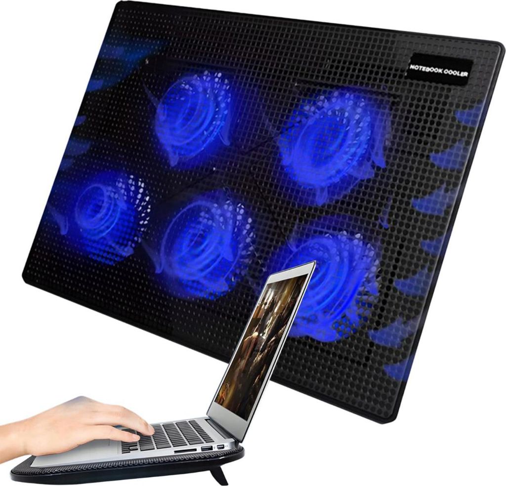 Laptop Kühler LED 12 bis 17 Zoll optimale Belüftung komfortables Arbeiten leiser Betrieb