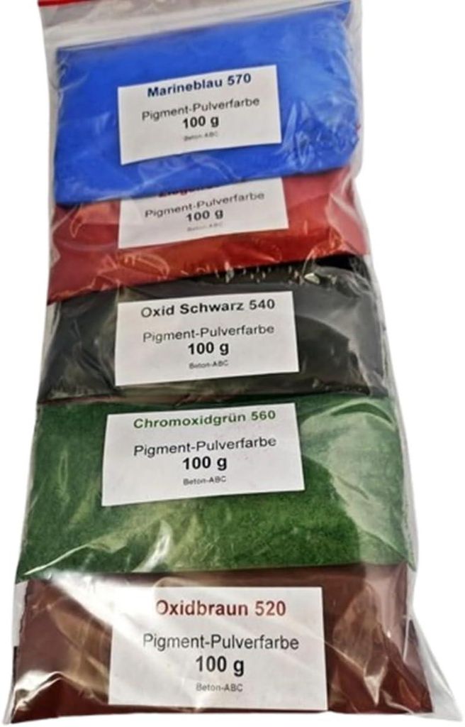 Pigmentpulver Set -5 Farbtöne je 100 g Produktbild 