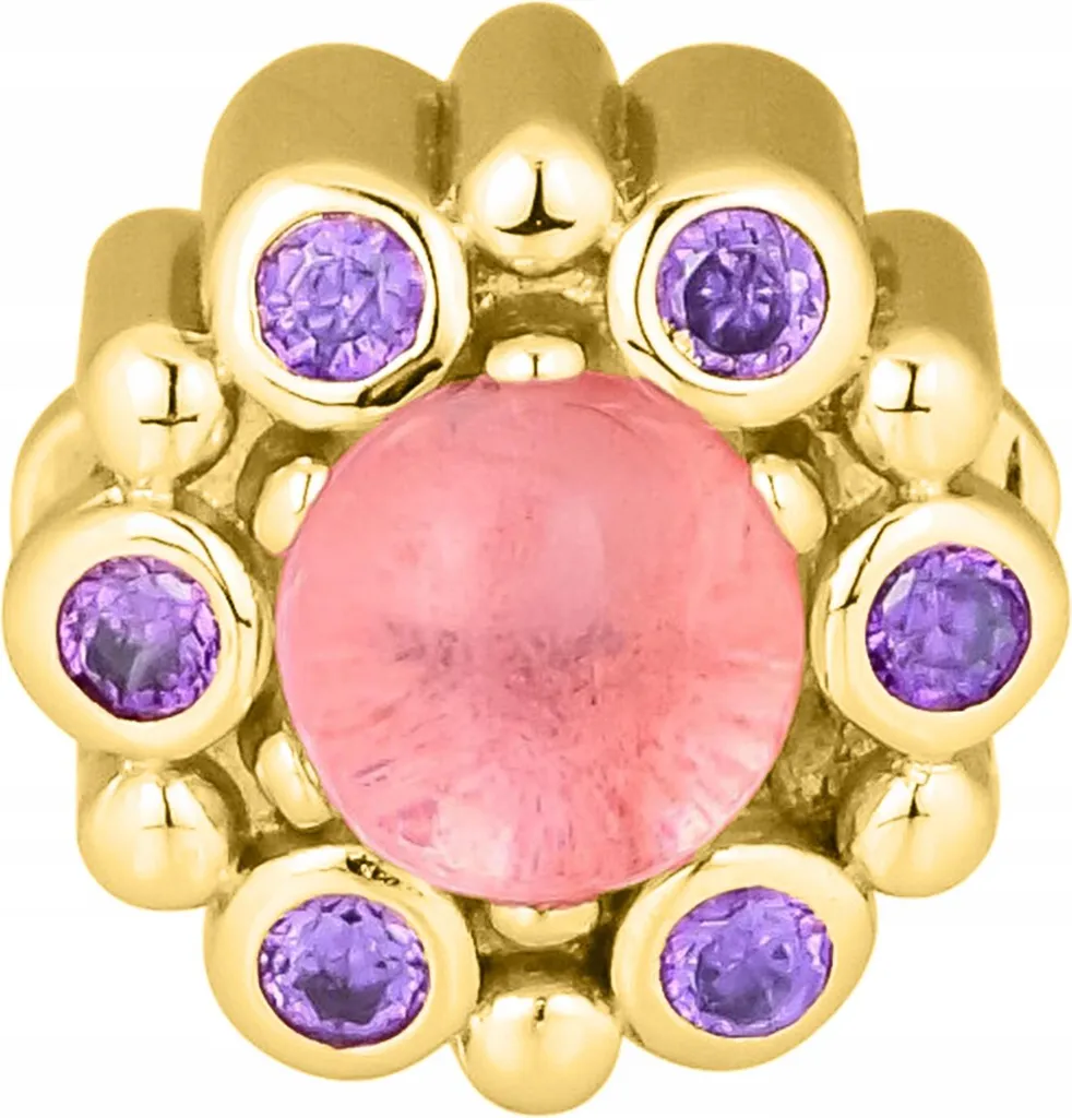 Ciondolo Fiore Rosa e Viola Argento 925 - Regalo Donna Elegante
