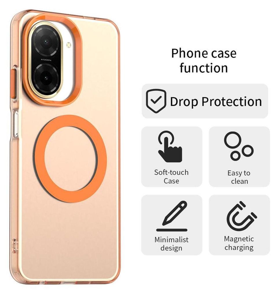 Custodia Lonfeid Con Magnete E Vetro Display Per Xiaomi Redmi A5 / Poco C71 6.88"