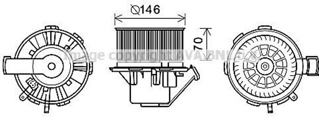 PRASCO MS8648 - OE 8356107 Gebläsemotor für Sprinter (W906), Crafter (2F), Crafter (2E)