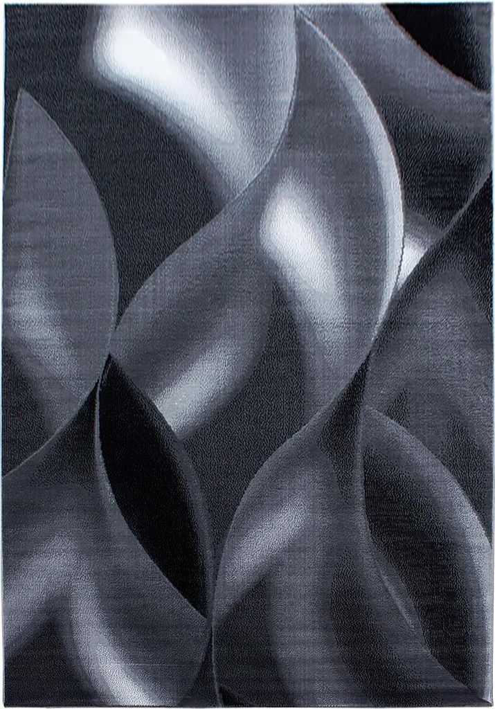 Kurzflor Teppich PLUS Schwarz 240 x 340 cm