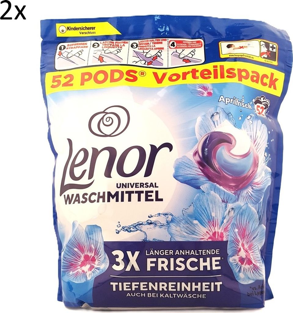 Lenor PODS Universal Waschmittel Aprilfrisch 104 Produktbild 