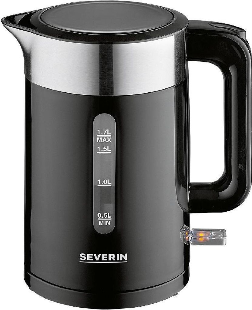 Severin WK 9265, 1,7 l, 2200 W, Schwarz, Edelstahl, Produktbild 