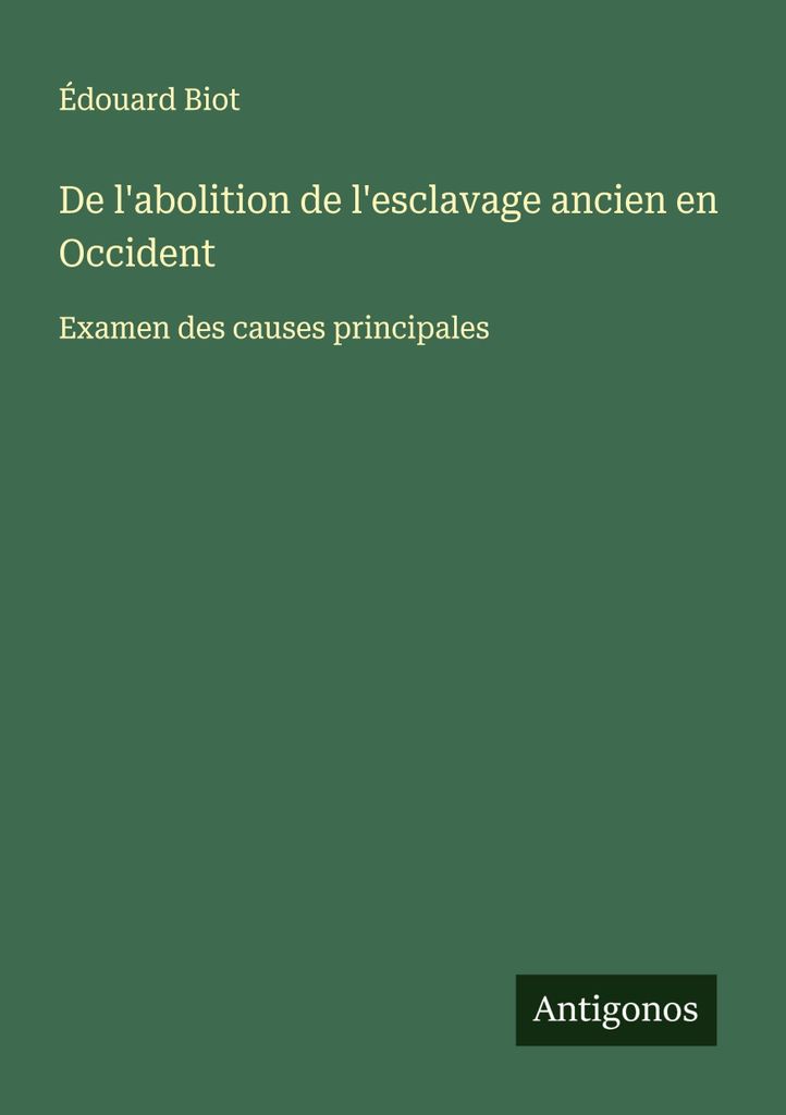 Von der Abschaffung der antiken Sklaverei im Westen