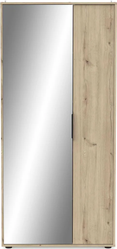Armoire à chaussures EBONY 82,8 cm avec Miroir et Finition Chêne Clair