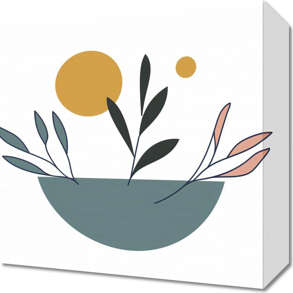 Bild 30x30cm Schüssel der Vegetation