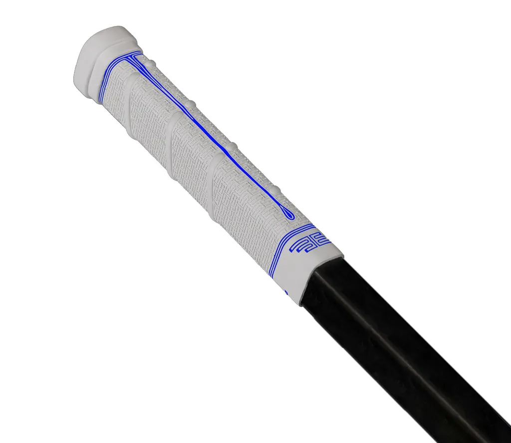 Grip de crosse de hockey Buttendz Future blanc bleu pour joueurs pro