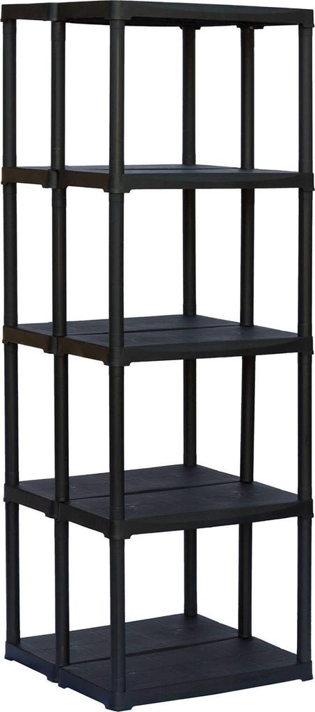 Dammendol Outdoor-Garderobe, Outdoor-Regal, Mehrzweck-Balkongarderobe, Outdoor-Schrank, 100 % Italy, Anthrazit, 60 x 59 x 176 cm