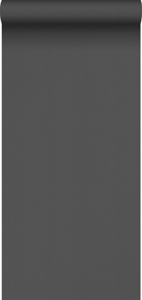 Sanders & Sanders carta da parati spina di pesce nero 53 cm Immagine del prodotto 