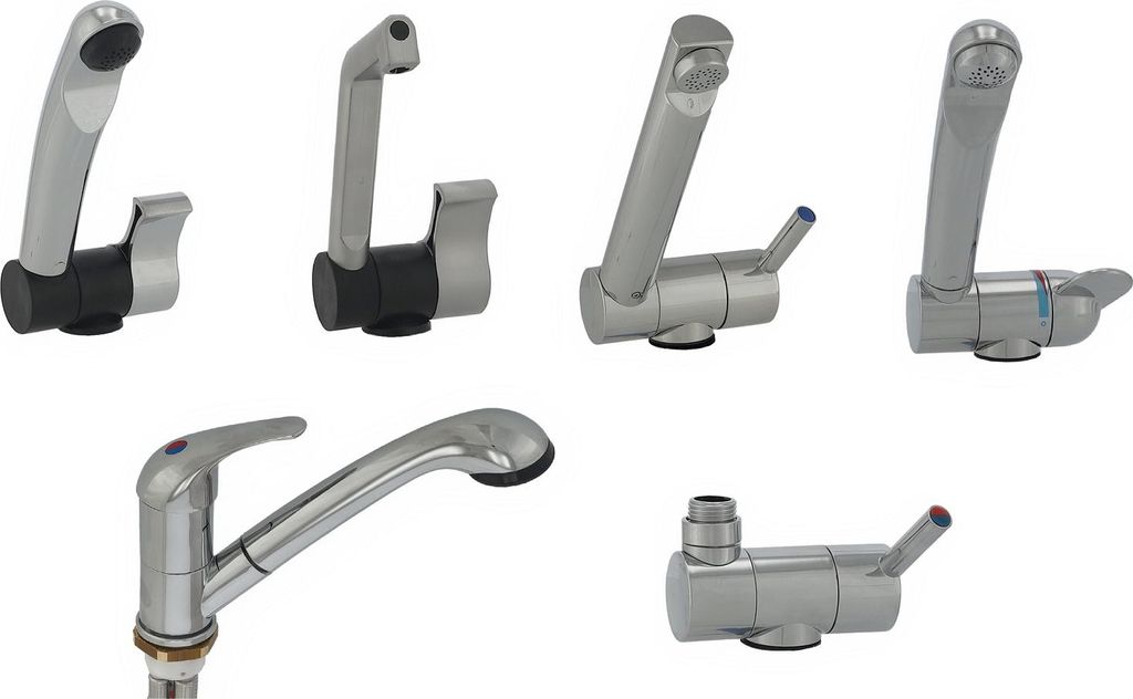 verschiedene Wasserhähne für Camping & Outdoorküche & Dusche, Einhebelmischer 12V, klappbar, schwenkbar o. ausziehbar Größe: Travella / Kalt &...