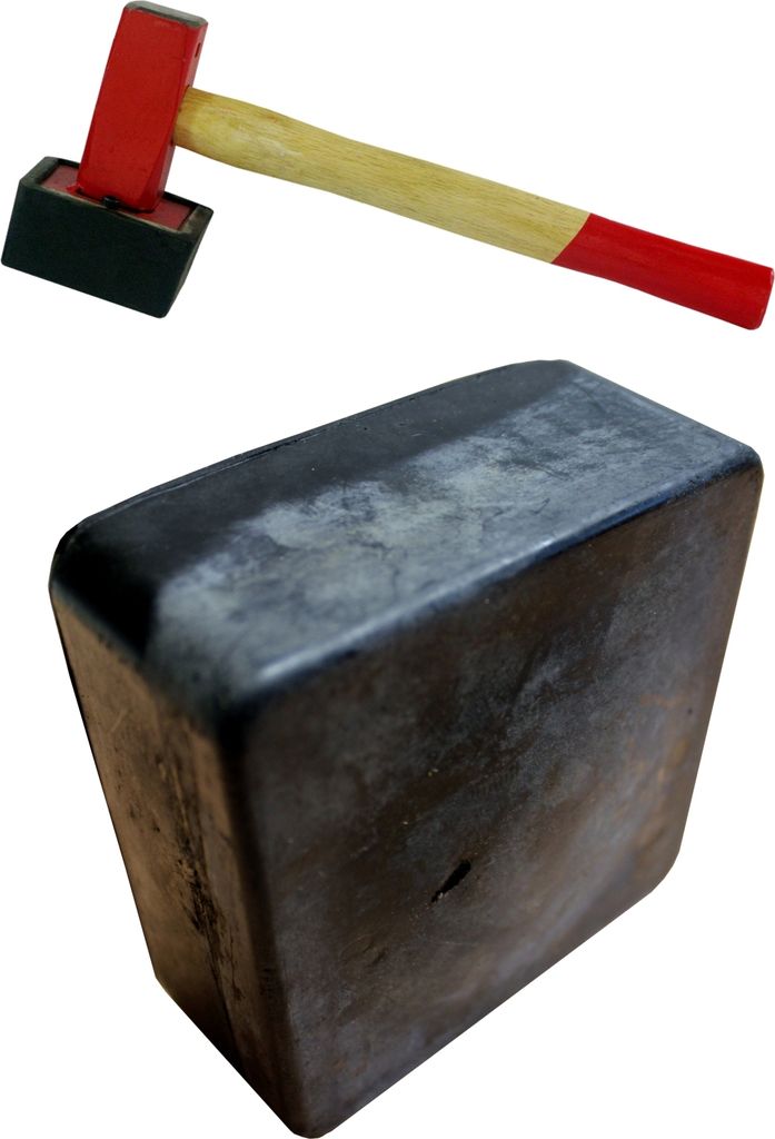 Gummiaufsatz Eckig 100 X 100 mm, schwarz, für Plattenhammer 'PB'