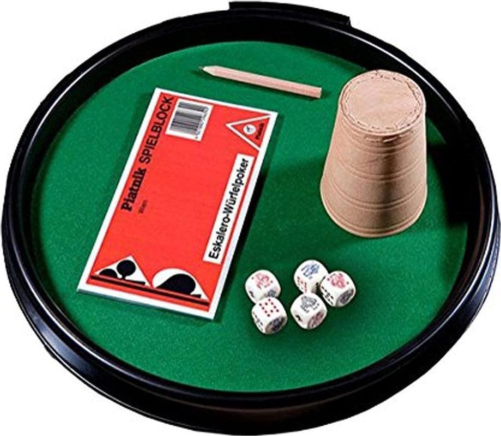 Piatnik 2967 - Dobbelsteenhouder voor poker, wit/zwart Productafbeelding 