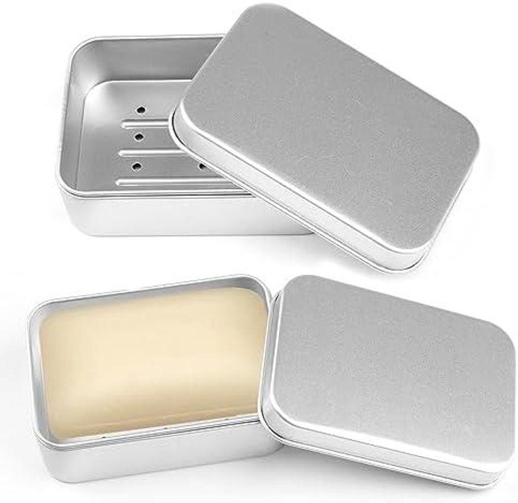 Seifendose Reise 2 Stück, Seifenbox aus Aluminium mit Produktbild 