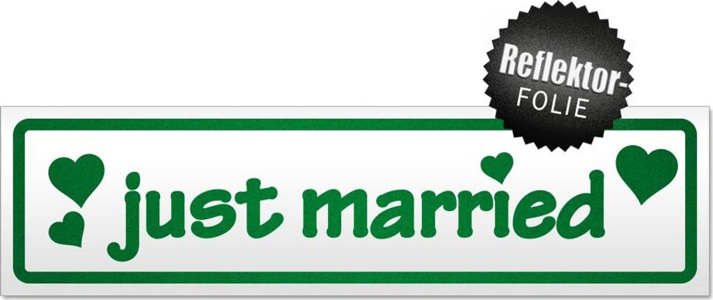 Just married Magnetschild Schild magnetisch