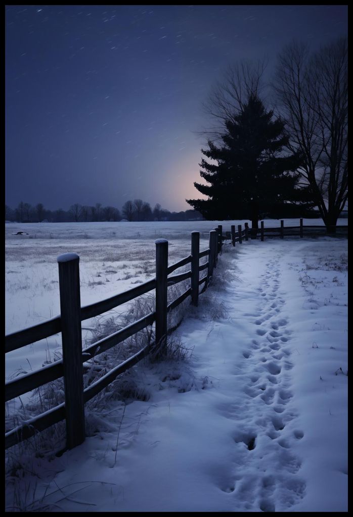 Plakat 67,5x100cm Ruhiges Licht des Winters