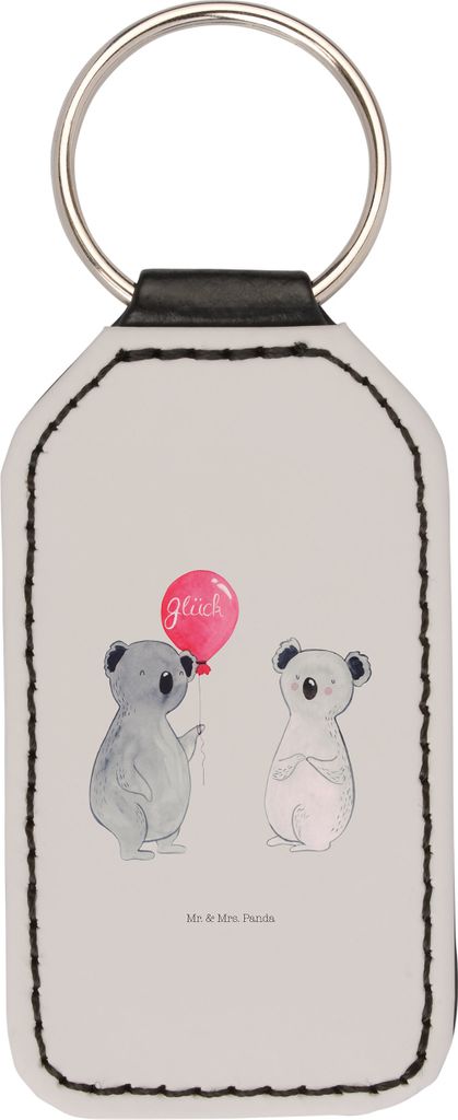 Mr. & Mrs. Panda schlüssel anhänger Koala Luftballon - Grau Pastell - Geschenk, Party, Koalabär, Schlüsselanhänger Mit Spruch, kunstleder, sch...
