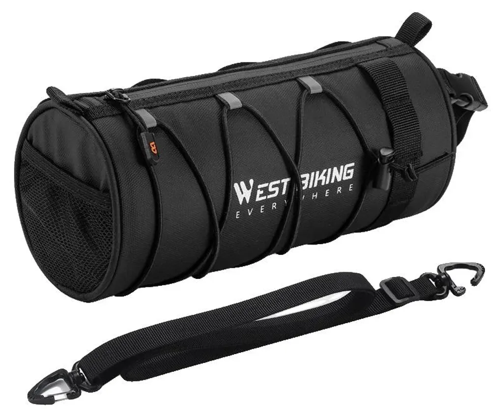 Sacoche de guidon imperméable noire 2L pour vélo de route série BK-01