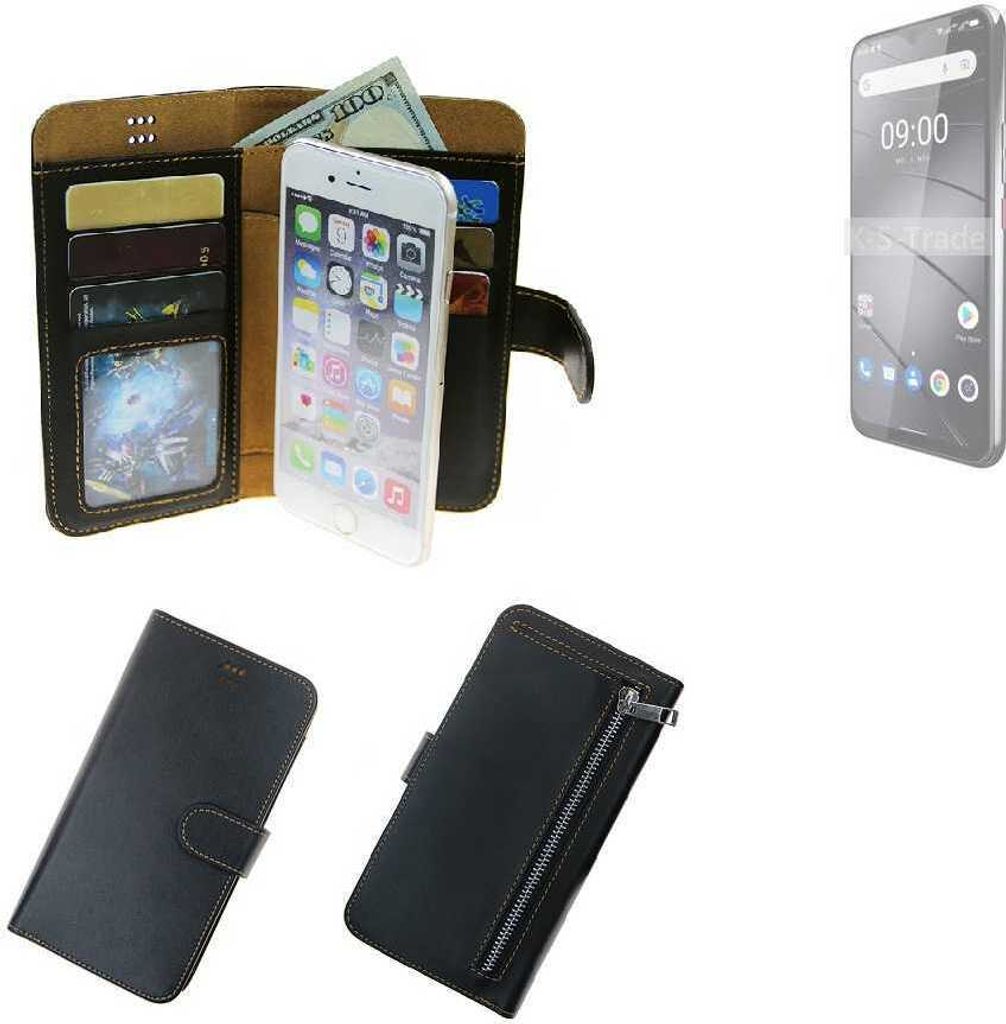 K-S-Trade Schutz Hülle kompatibel mit Gigaset GS5 Pro SE Klapphülle Case Phone cover Slim Handytasche Handy Hülle schwarz aus Kunstleder (1 Stk)