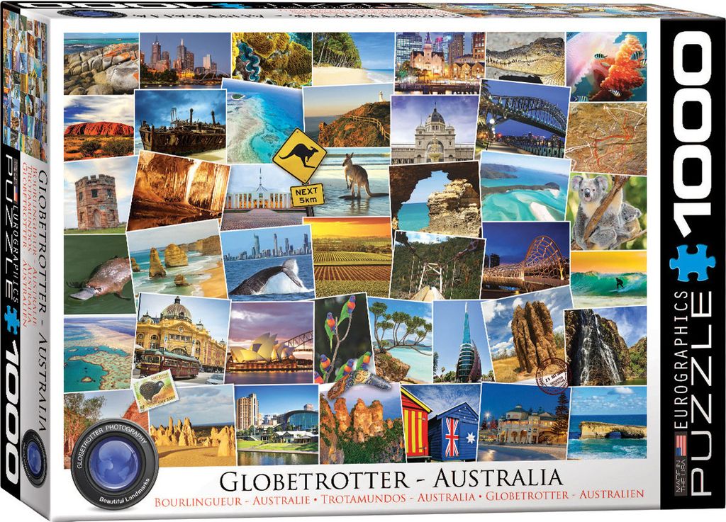 1000 Teile Puzzle - Puzzle - Traumziele in Australien + DeLuxe 3er Set Puzzle Zubehör
