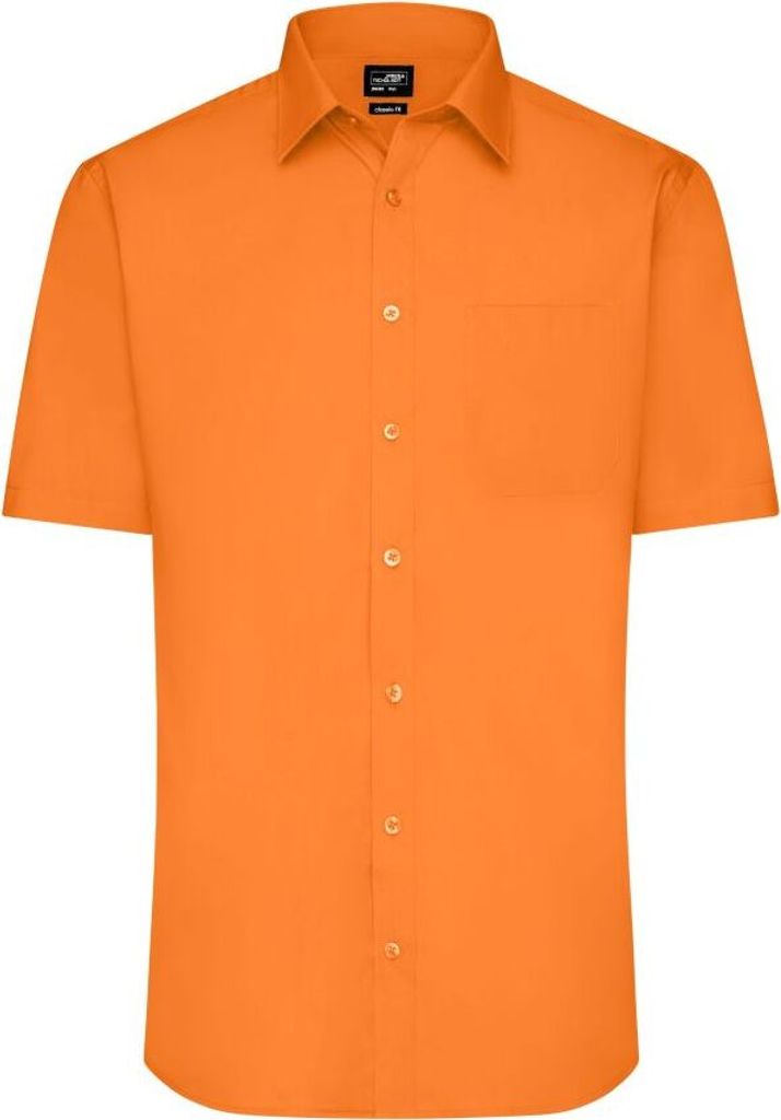 Klassisches Shirt aus pflegeleichtem Mischgewebe orange, Gr. S