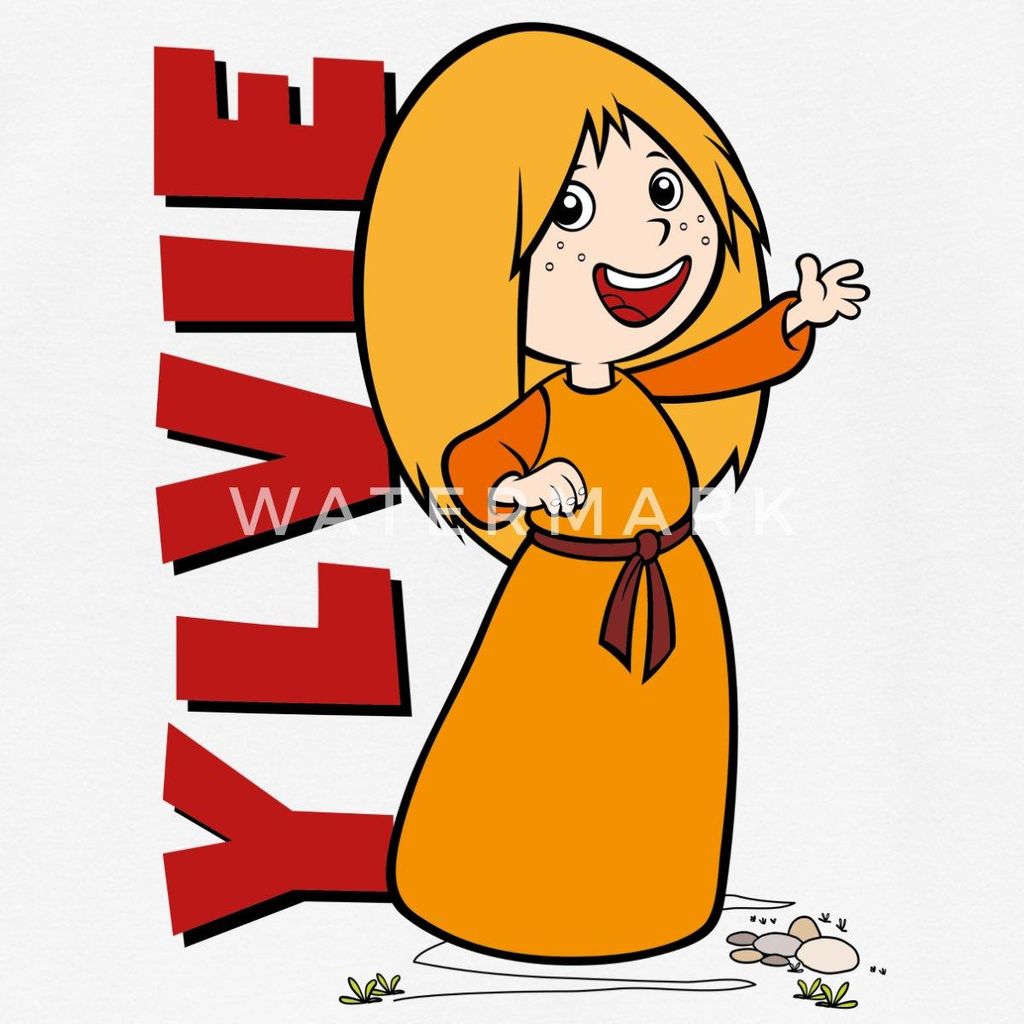 Spreadshirt Wickie Und Die Starken Männer Ylvie Kinder T-Shirt, 98/104 (3-4 Jahre), Weiß