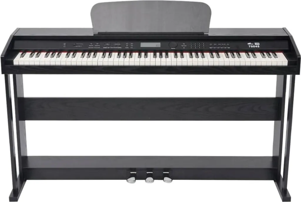 Piano Numérique 88 Touches Noir vidaXL pour Jouer sans Encombrement