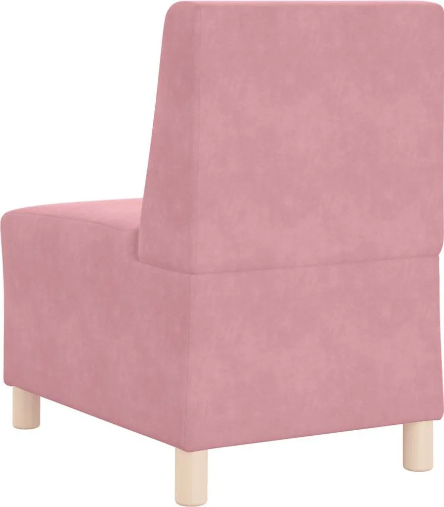 Modulo Divano Velluto Rosa 55 cm | Arredo Modulare Senza Braccioli - 6