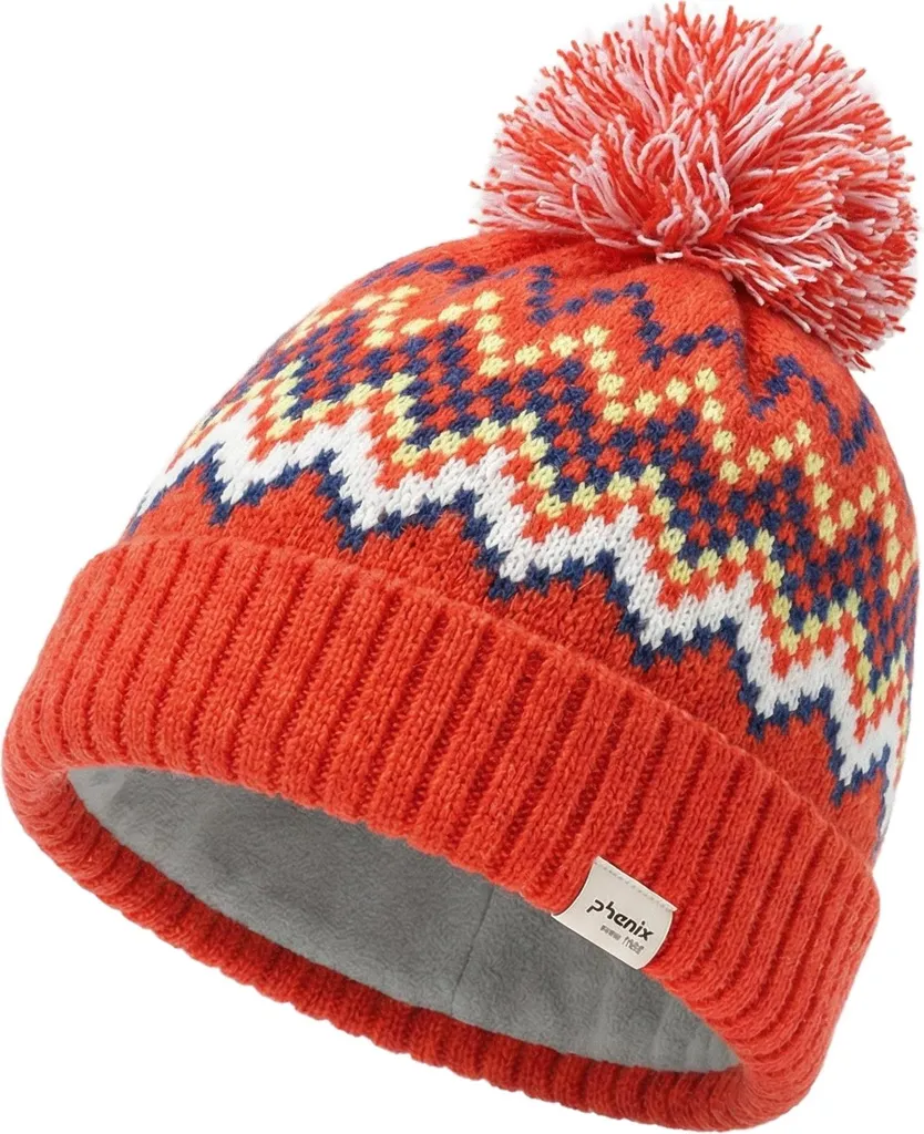 Offerta! Berretto Phenix Jr Mix Border Rosso - Caldo Sci a Piccolo Prezzo