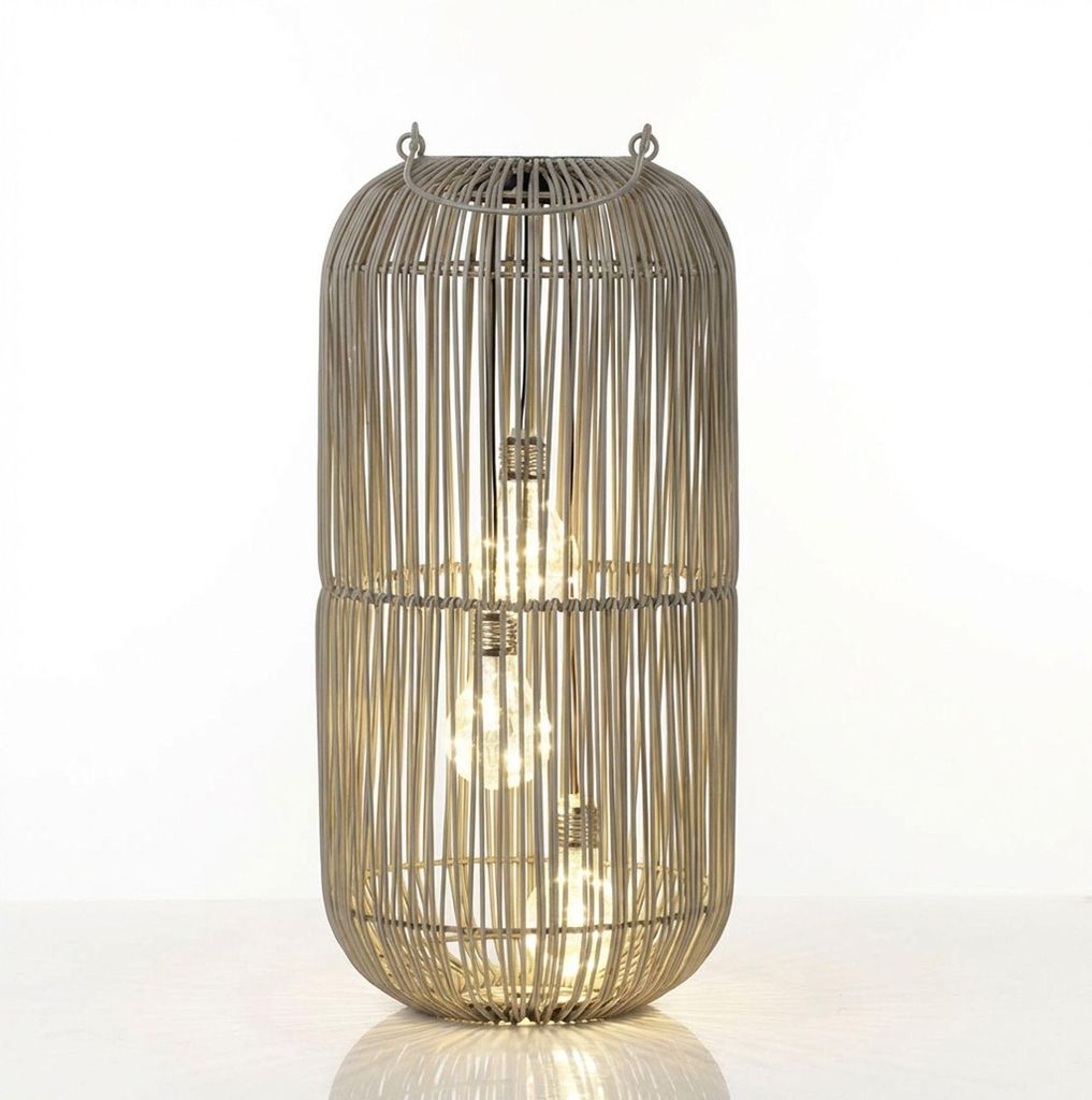 formano Solarlaterne Außen Garten Rattan Laterne 3 LED Produktbild 