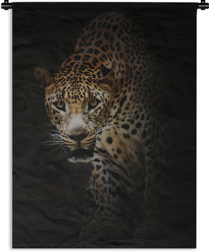MuchoWow Wandteppich Wandbehang Leopard - Wilde Tiere - Licht 90x120 cm Tapisserie Dekoration Wandtuch - Wanddeko