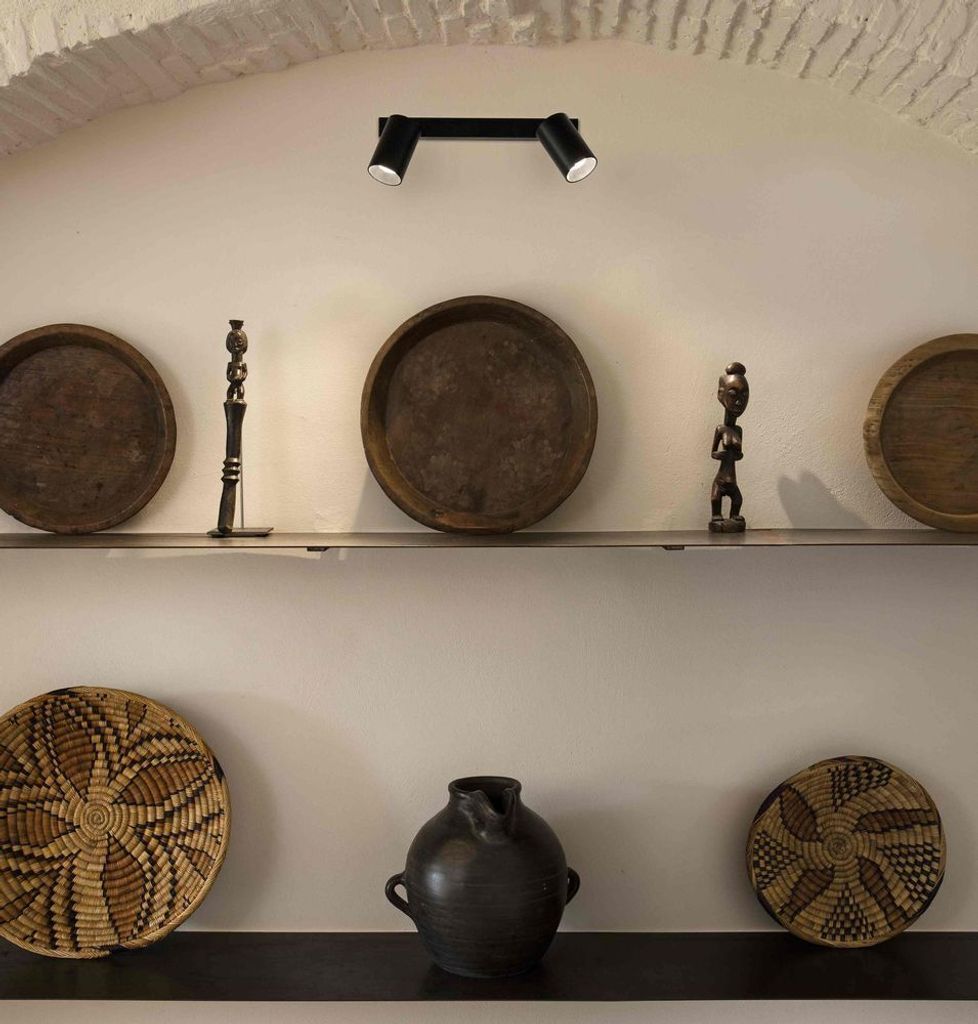 Faro Barcelona - Paar verstellbare Strahler Stan 2 GU10 max. 5W x 2 - Metall, Wand- oder Deckenmontage, Leuchtmittel nicht enthalten - Weiß