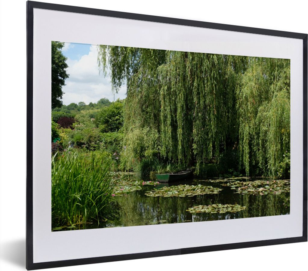 MuchoWow® MuchoWow® Gerahmtes Poster Seerosen im Wasser mit Produktbild 