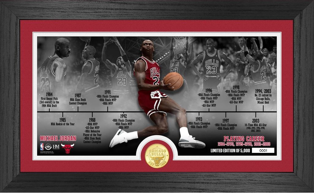 Michael Jordan Chicago Bulls NBA Career Coin Bild
