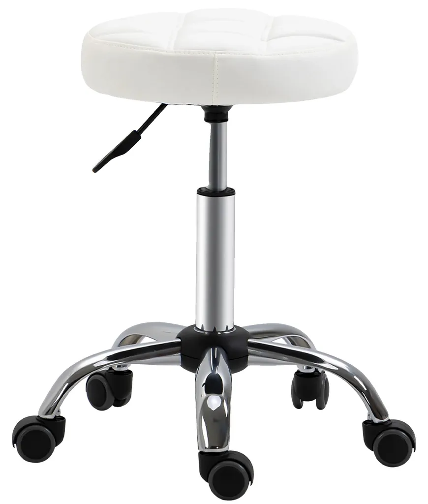 Siège d'atelier pivotant et réglable blanc avec assise confort SoftTouch