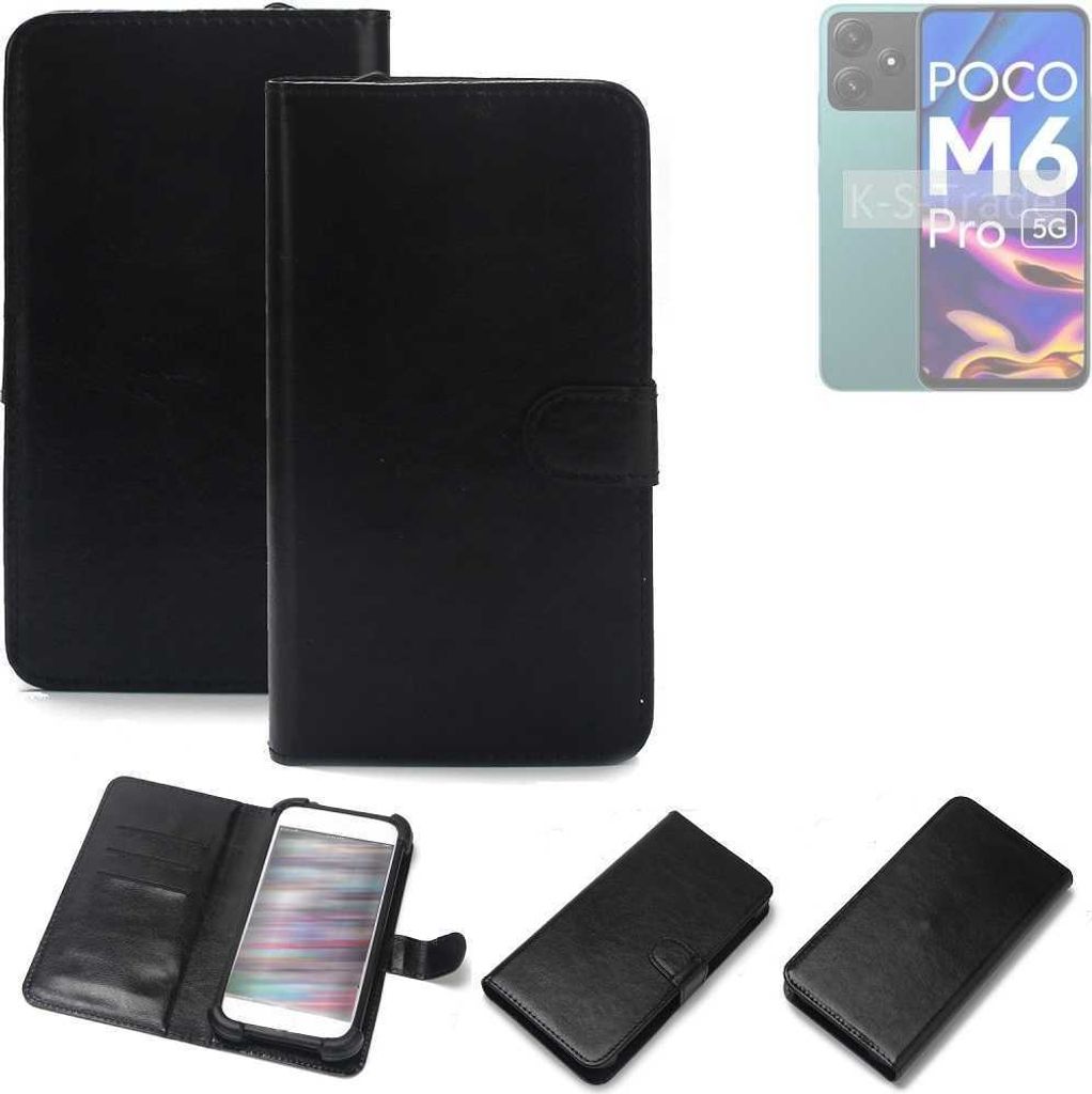 K-S-Trade Handyhülle Schutzhülle kompatibel mit POCO M6 Pro 5G Handy Schutz Hülle Handyhülle Bumper schwarz 1x