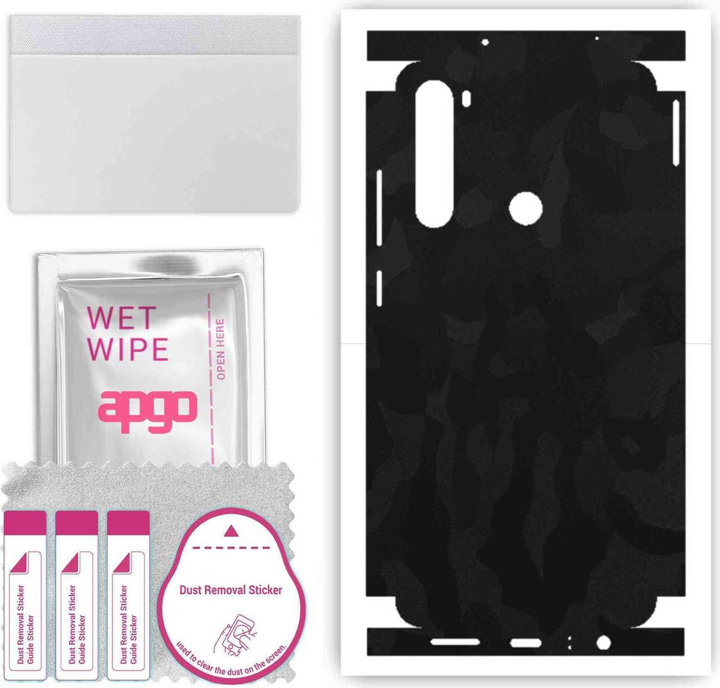 apgo Rückseite + Seiten Schutzfolie, Skin, kompatibel mit Xiaomi Redmi Note 8, Hinten Displayschutzfolie aus Vinylfolie, kratzfest, einfache Monta...