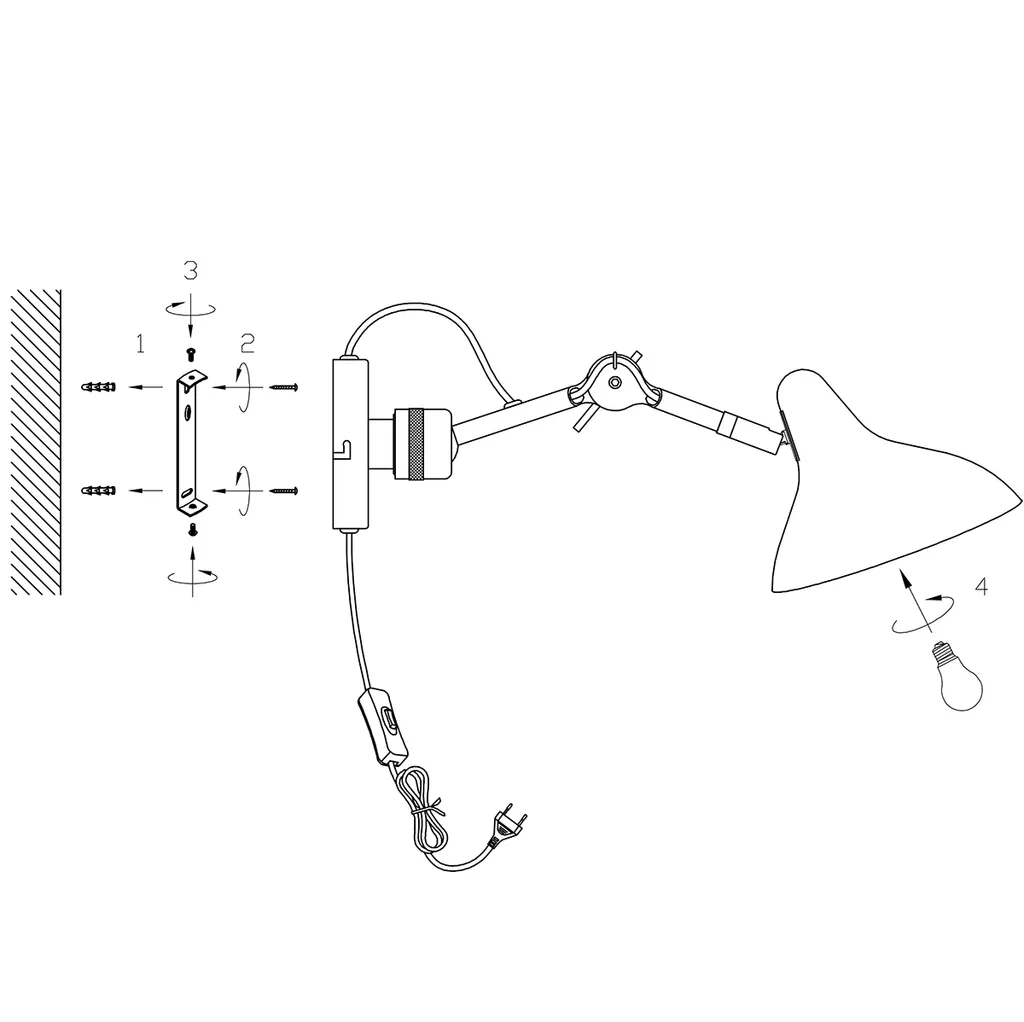 Applique murale Kasket E27 noire : la solution d'éclairage orientable - 7