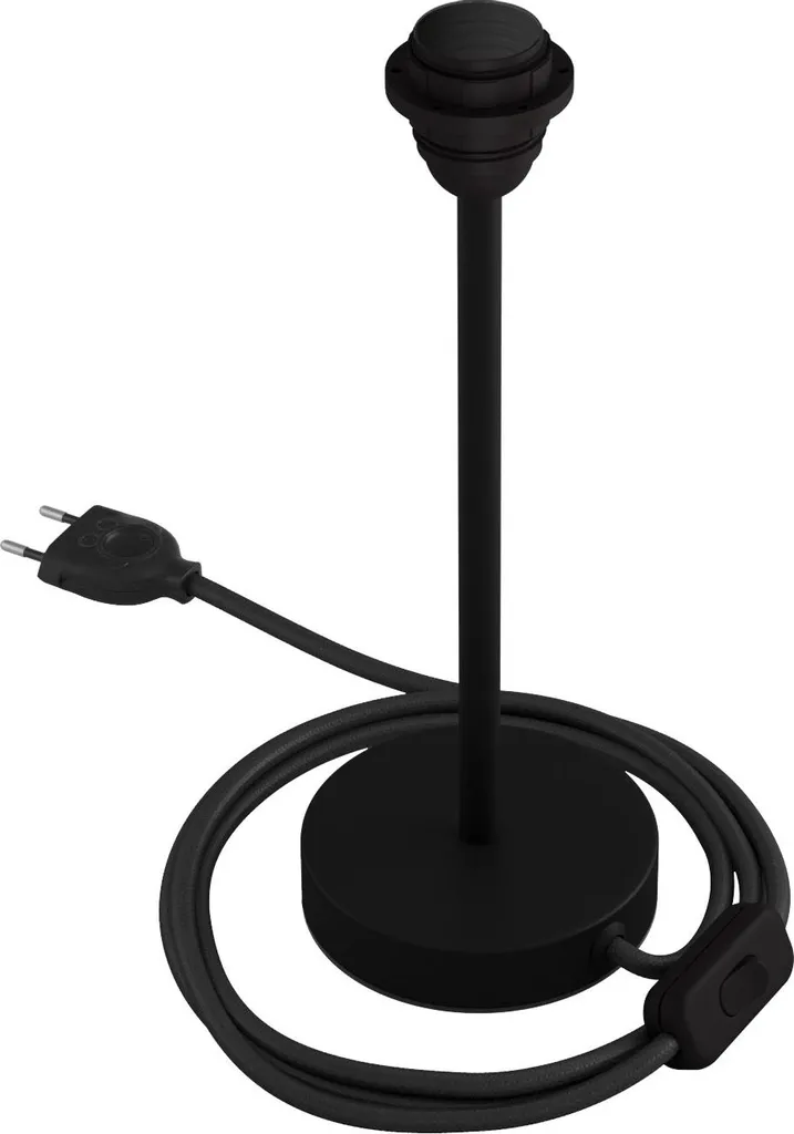 Alzaluce Metallo Lampada Tavolo E27 | Base per Paralume Completa