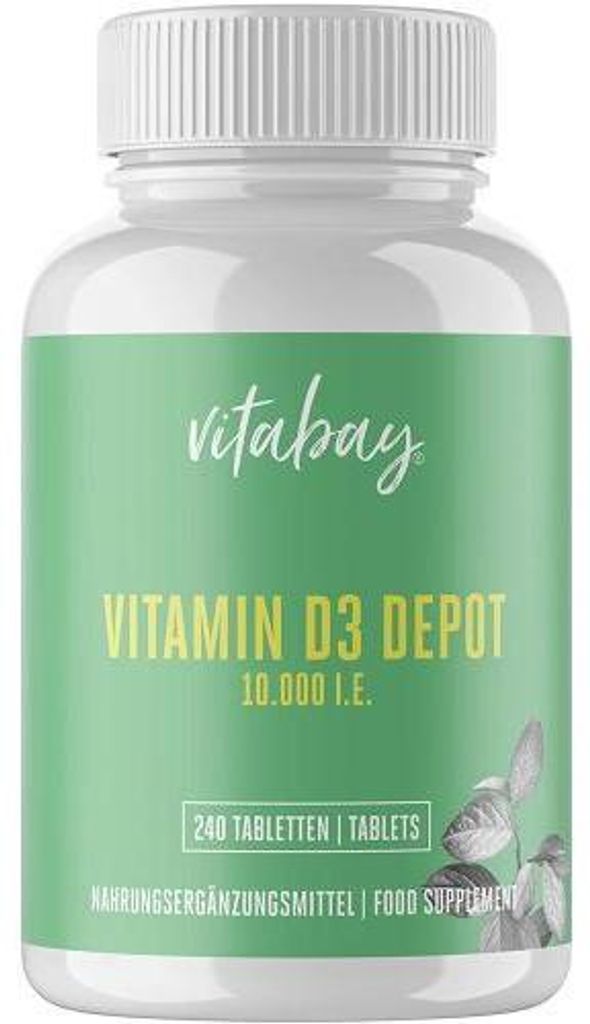 Vitabay – Vitamin D3 Depot 10000 I.E. – 240 Vegane Produktbild 