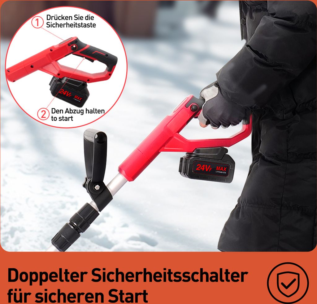 Akku-Schneefräse,Akku-Schneeschaufel,24V mit 2 Produktbild 4