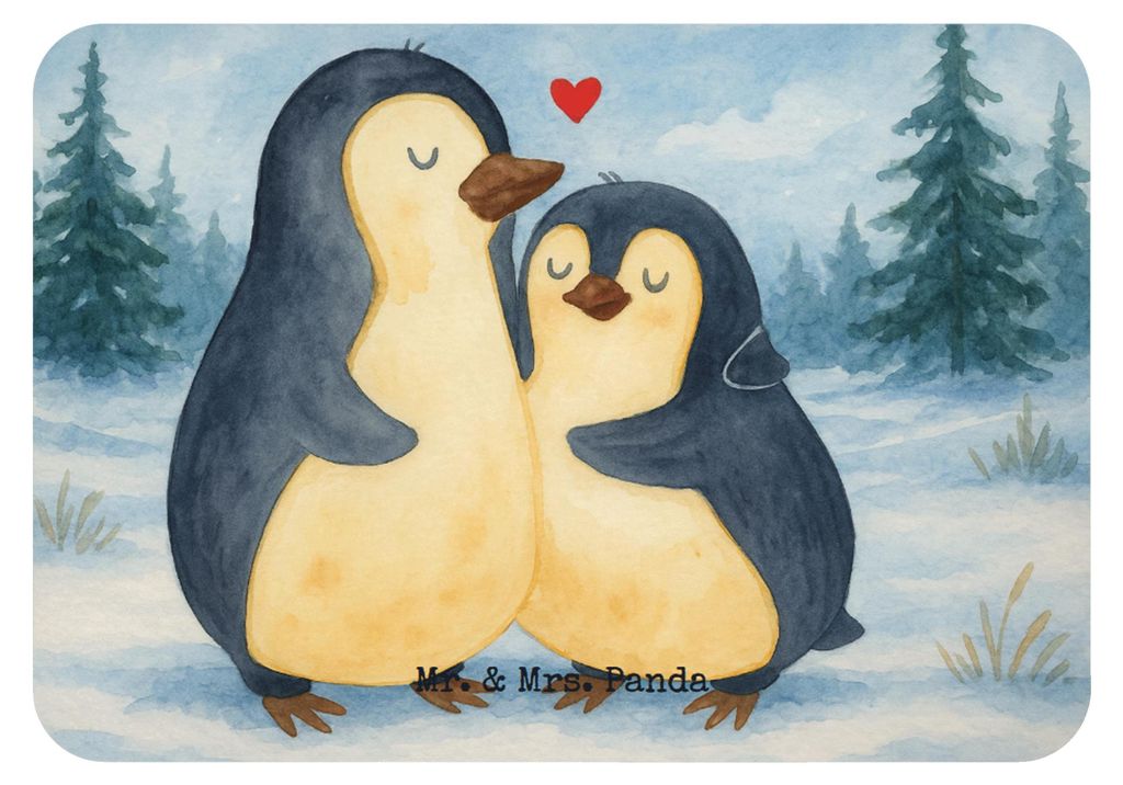 Mr. & Mrs. Panda magnet Pinguin umarmen Design - Weiß - Geschenk, Liebe, Umarmung, haftmagnet, Verliebt, Kühlschrankmagnet, Hochzeitstag, tafelma...