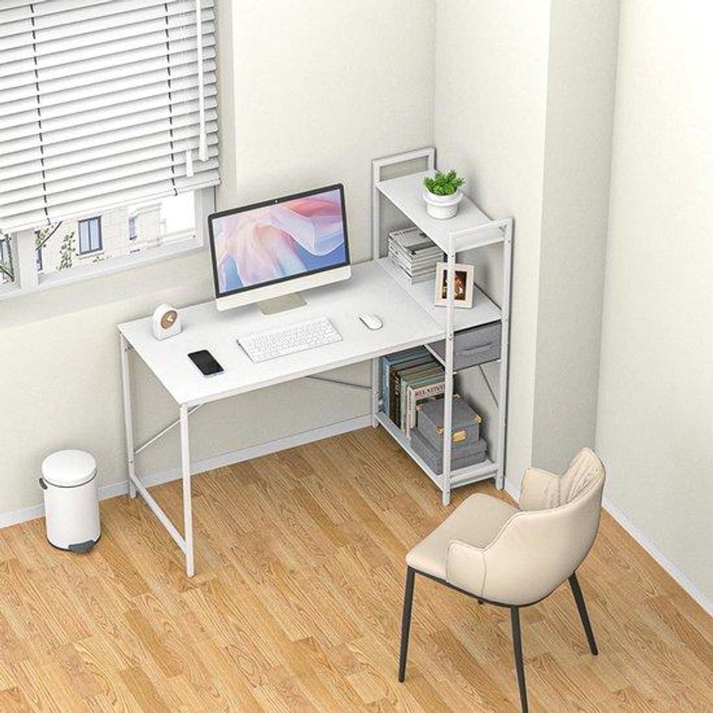 Schreibtisch PC Arbeitstisch 118x58cm schwarz einfacher Büro