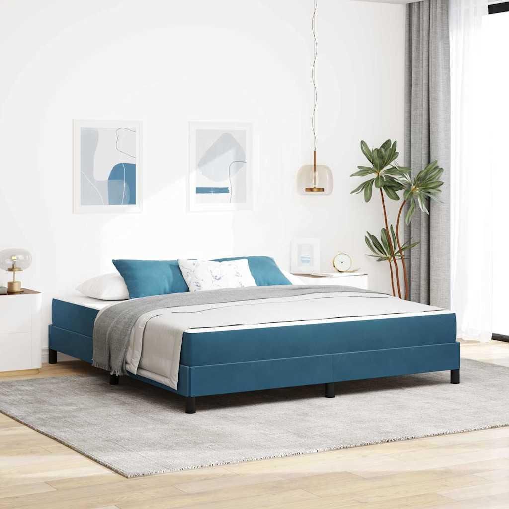 Maison Exclusive - Boxspringbett mit Matratze Dunkelblau 180 x 200 cm Stoff